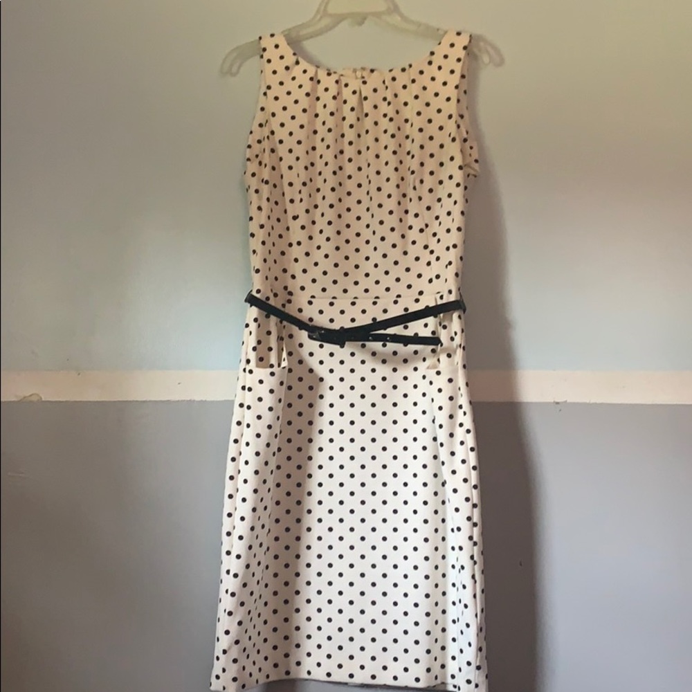 Polka dot pencil dress